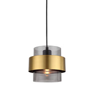 Camden Gold and Smoke Glass Pendant Light - Lighting.co.za