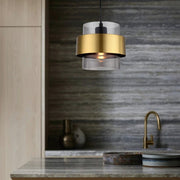 Camden Gold and Smoke Glass Pendant Light - Lighting.co.za