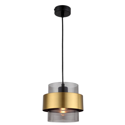 Camden Gold and Smoke Glass Pendant Light - Lighting.co.za