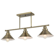 Masson 3 Light Antique Brass Farmstyle Pendant Light - Lighting.co.za