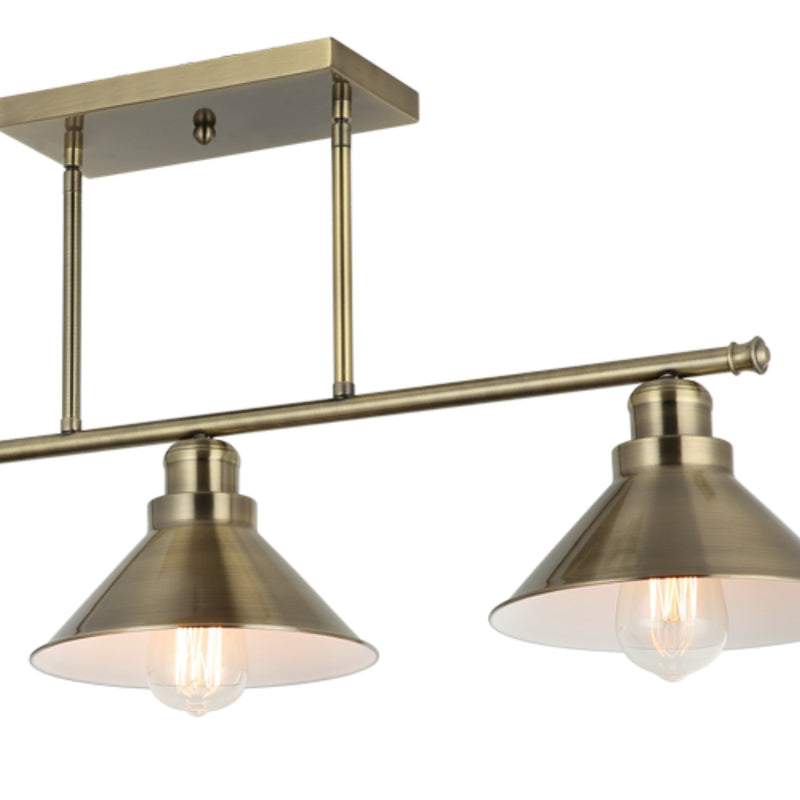 Masson 3 Light Antique Brass Farmstyle Pendant Light - Lighting.co.za