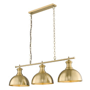 Mayfair 3 Light Gold Industrial Pendant Light - Lighting.co.za