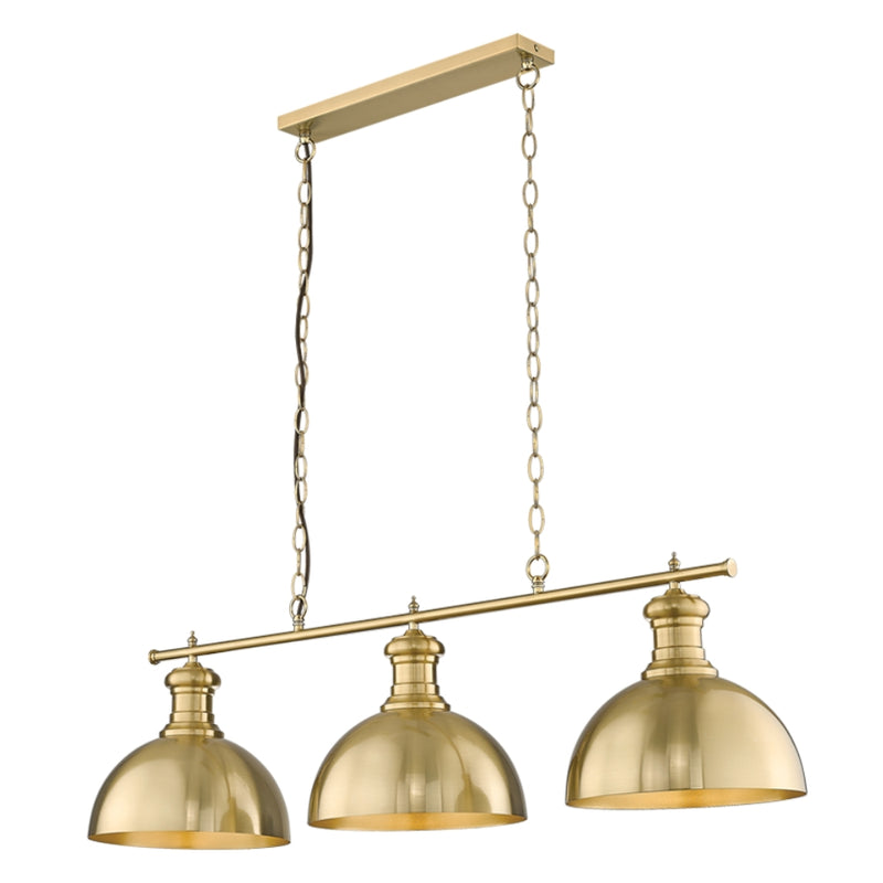 Mayfair 3 Light Gold Industrial Pendant Light - Lighting.co.za