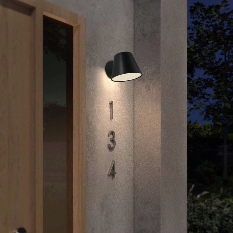 Tide GU10 Down Facing Black Outdoor Wall Light - Lighting.co.za