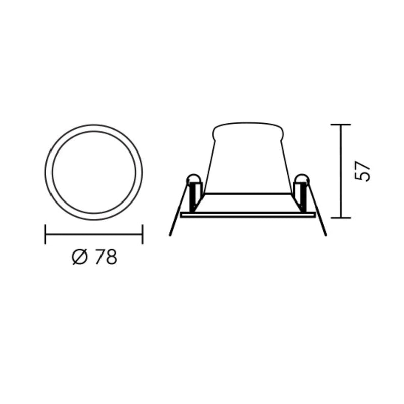 Untold Gold | Black | White GU10 Anti-Glare Downlight - Lighting.co.za