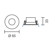 Teiva Black | White GU10 Low-Glare Downlight - Lighting.co.za