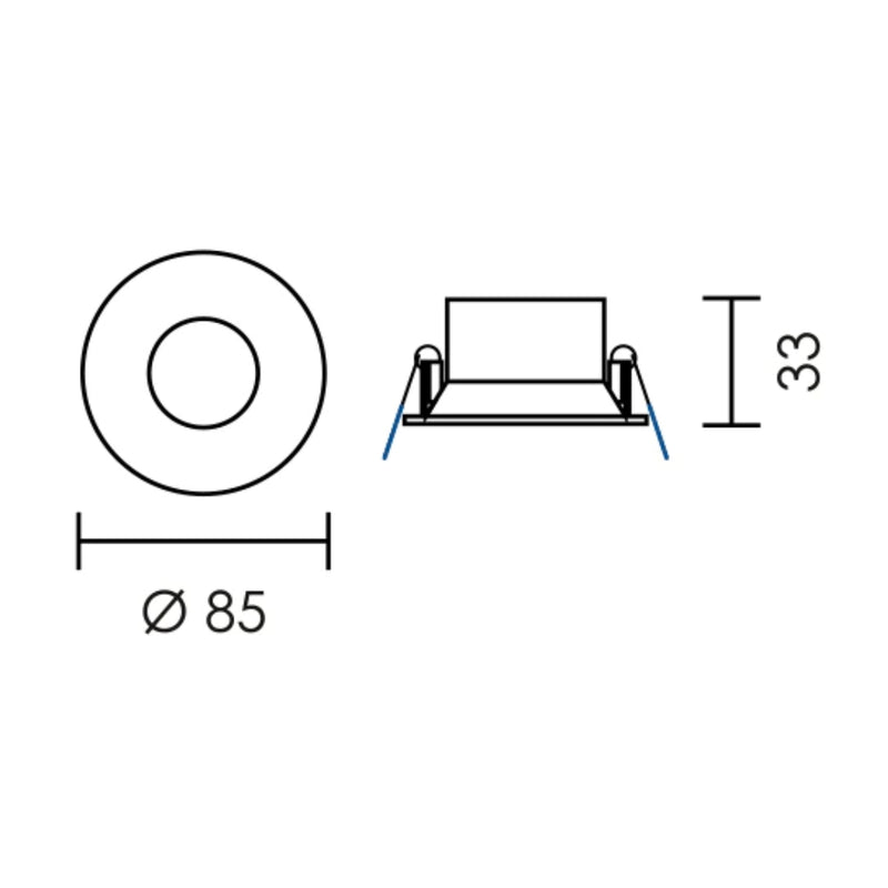 Teiva Black | White GU10 Low-Glare Downlight - Lighting.co.za