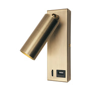 Hyde Gold | Black | White LED Bedside Reading Wall Light with USB - Lighting.co.za