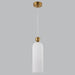 Zara Fluted White Glass and Brass Look Pendant Light - Lighting.co.za