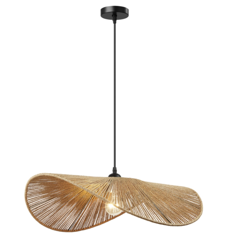 Bent Natural String Rattan Pendant Light - Lighting.co.za