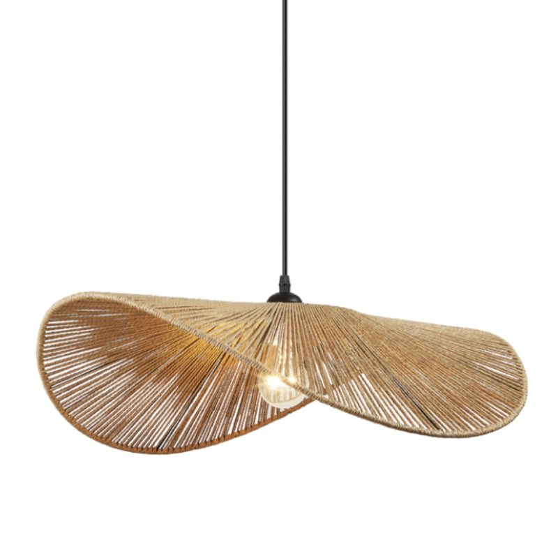Bent Natural String Rattan Pendant Light - Lighting.co.za