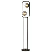 Tivoli Duo Black And Smoke Glass Floor Lamp - Lighting.co.za