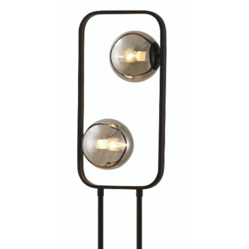 Tivoli Duo Black And Smoke Glass Floor Lamp - Lighting.co.za