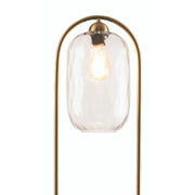 Amilla Gold and Clear Wave Glass Floor Lamp - Lighting.co.za