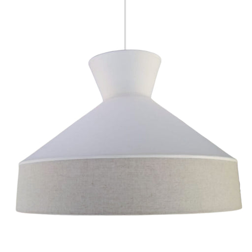 Calico White and Natural Fabric Pendant Light - Lighting.co.za