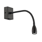 Leo 1 Watt LED Chrome Or Black Adjustable Bedside Reading Wall Light - Lighting.co.za