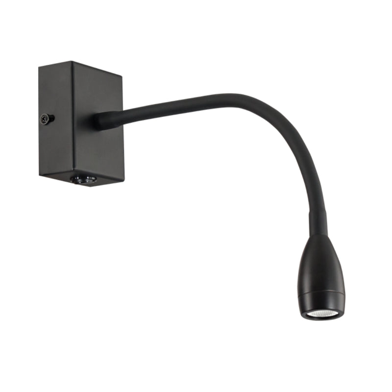 Leo 1 Watt LED Chrome Or Black Adjustable Bedside Reading Wall Light - Lighting.co.za
