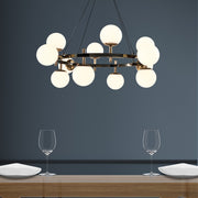 Charlton 12 Light CCT LED Gun Metal Chandelier - Lighting.co.za