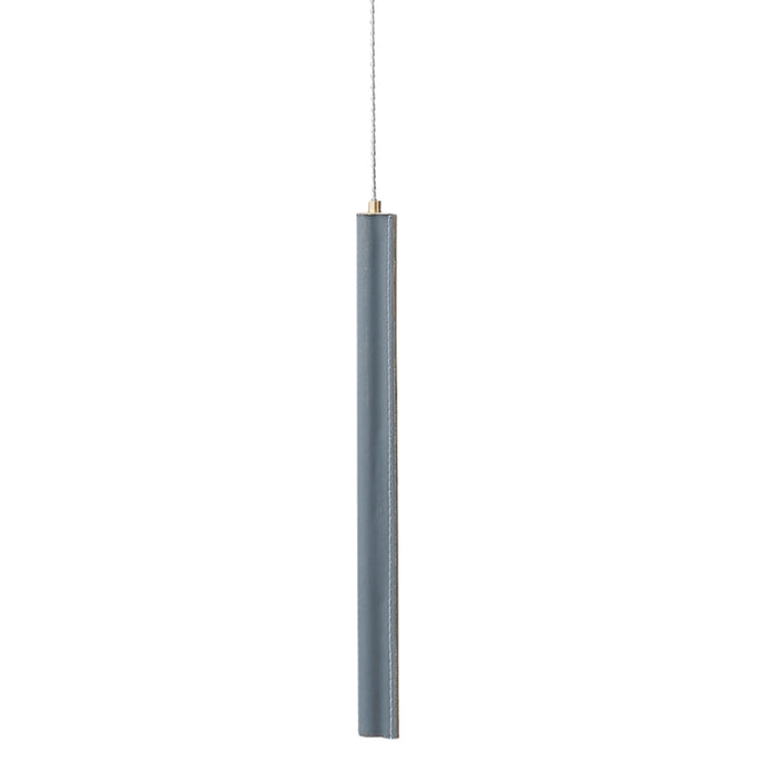 Baton White or Grey Leather and Brass LED Pendant Light - Lighting.co.za