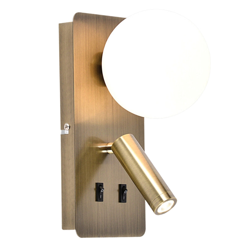 Fluo 2 Light Black | Gold | Silver Bedside Reading Wall Light - Lighting.co.za
