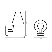 Airone Black and Gold or White Glass LED Wall Light - Lighting.co.za