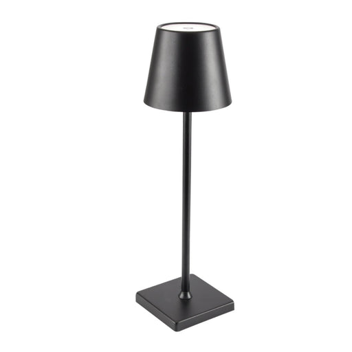 Mila Smooth Shade Black | White Rechargeable Table Lamp - Lighting.co.za