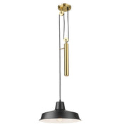 Aura Black Gold Pulley Pendant Light - Lighting.co.za