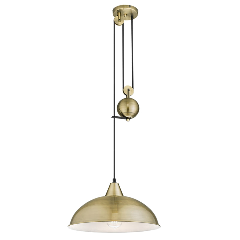 Benton Black or Gold Pulley Pendant Light - Lighting.co.za
