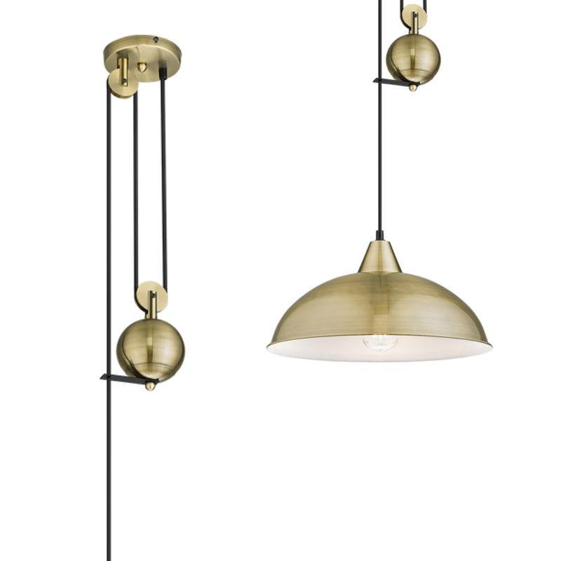 Benton Black or Gold Pulley Pendant Light - Lighting.co.za