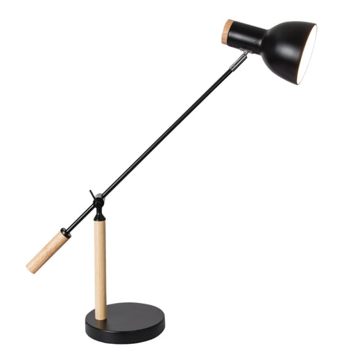 Brooks Black or White and Wood Nordic Table Lamp - Lighting.co.za