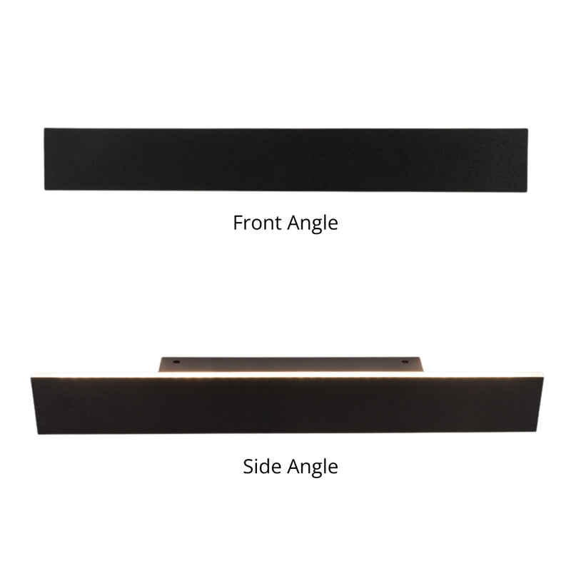 Utopia 16 Watt LED Black Slim Outdoor Wall Light - Lighting.co.za