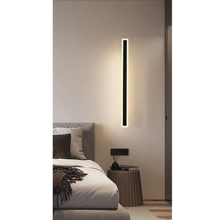 Palmer LED Black Slim Outdoor Wall Light 2 Sizes - Lighting.co.za