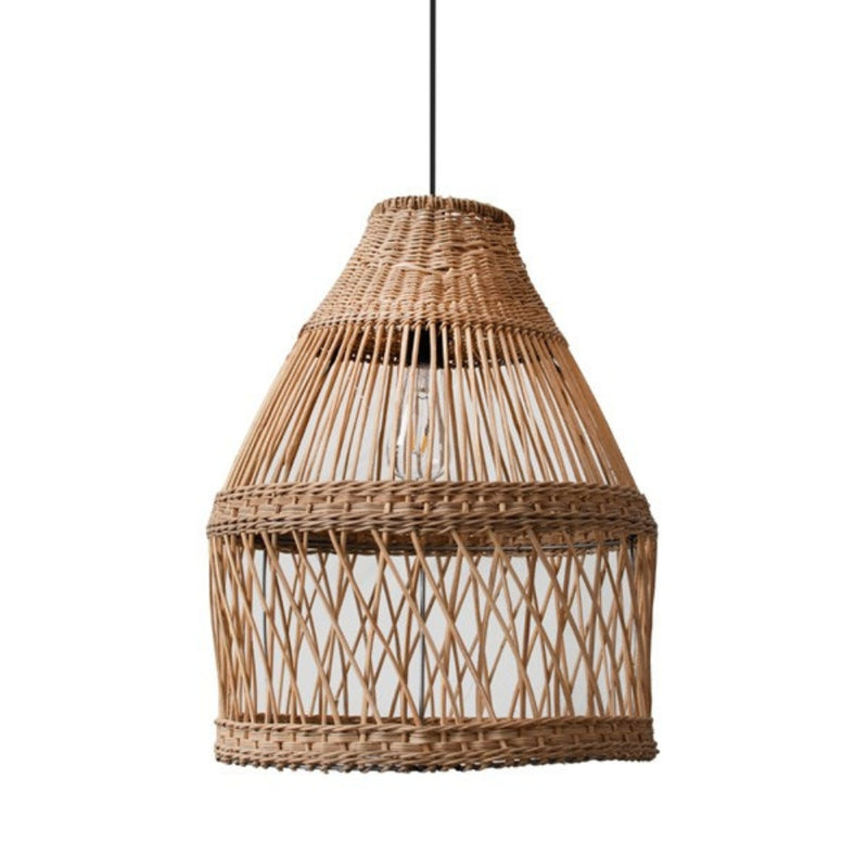 Shiru Organic Shaped Natural Rattan Pendant Light 2 Sizes - Lighting.co.za