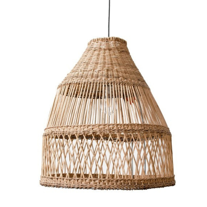 Shiru Organic Shaped Natural Rattan Pendant Light 2 Sizes - Lighting.co.za