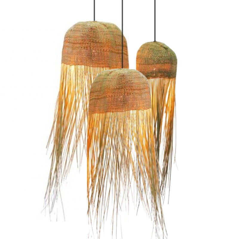 Calavera Natural Tassel Basket Pendant Light 3 Sizes - Lighting.co.za