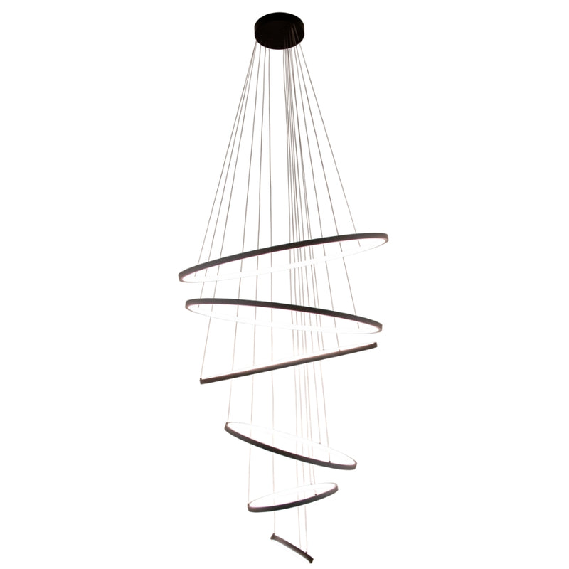 Multiple 4 or 6 Ring Black Or Gold LED Pendant Light - Lighting.co.za