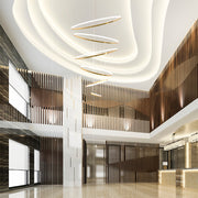 Multiple 4 or 6 Ring Black Or Gold LED Pendant Light - Lighting.co.za