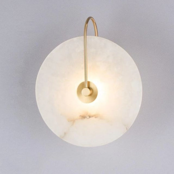Teo Round LED Marble and Gold Wall Light - Lighting.co.za