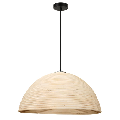 Valkea Natural or Antique White Rattan Tube Pendant Light 3 Sizes - Lighting.co.za