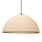 Valkea Natural or Antique White Rattan Tube Pendant Light 3 Sizes - Lighting.co.za