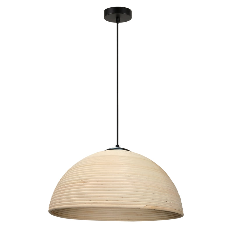 Valkea Natural or Antique White Rattan Tube Pendant Light 3 Sizes - Lighting.co.za