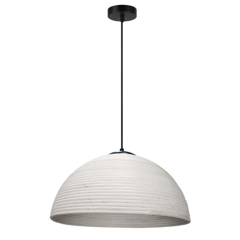 Valkea Natural or Antique White Rattan Tube Pendant Light 3 Sizes - Lighting.co.za