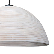 Valkea Natural or Antique White Rattan Tube Pendant Light 3 Sizes - Lighting.co.za