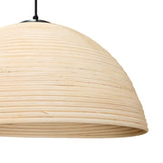 Valkea Natural or Antique White Rattan Tube Pendant Light 3 Sizes - Lighting.co.za