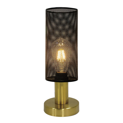 Brooklyn Gold and Black Mesh Table Lamp - Lighting.co.za