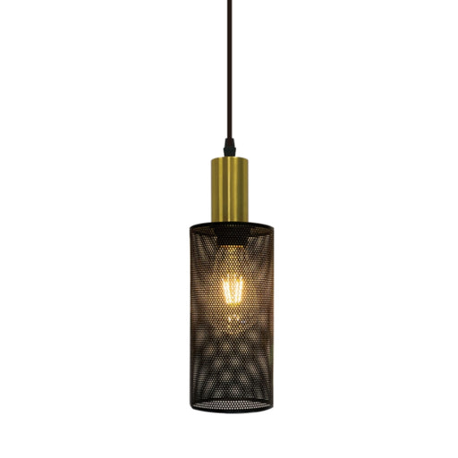 Brooklyn 1 or 3 Light Gold and Black Mesh Pendant Light - Lighting.co.za