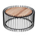 Ania Acacia Wood and Black Grid Coffee Table - Lighting.co.za