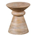Budeli Mango Wood Hourglass Side Table - Lighting.co.za