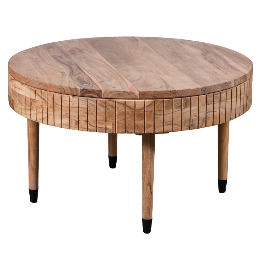 Georgia Swivel Round Acacia Wood Coffee Table — Lighting.co.za