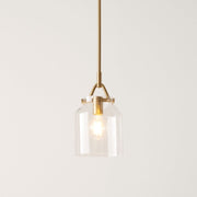 Miller Bell Clear Glass and Gold Pendant Light - Wall Light - Lighting.co.za